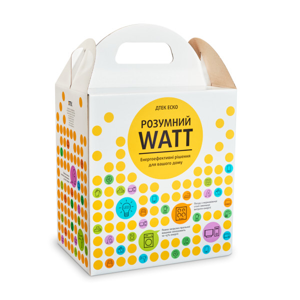 Картонная коробка с ручками для переноски, каширование тонкого картона к микрогофрокартону.