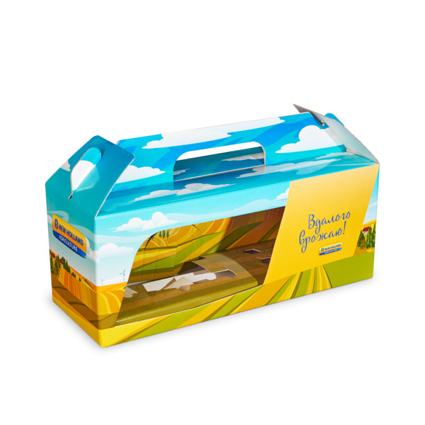 Картонная коробка с ложементом для упаковки подарка.