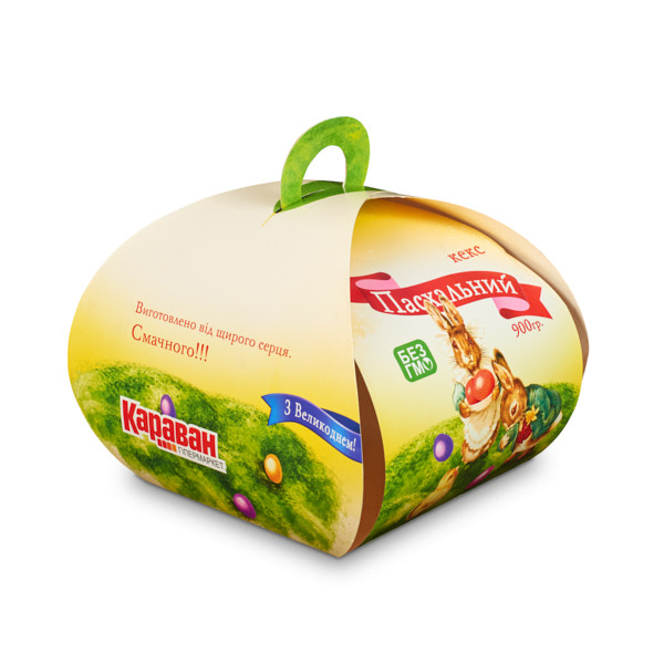 подарочная картонная упаковка для праздничного кекса.